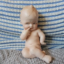 Vintage German Gebruder Heubach Bisque Cutie Action Baby Figurine 9908 Rare