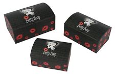 SET/3 BETTY BOOP STORAGE GIFT BOXES CHESTS TRINKETS JEWELLERY BOXES COLLECTABLE