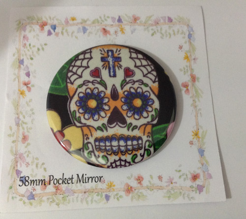 Pocket mirror skull bag - mirror,