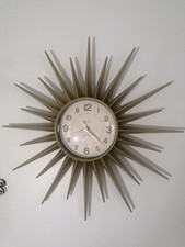 Lovely Acctim Stella Wall Clock Sunburst StarBurst Quartz  17.5 inches 