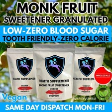 Monk Fruit Sweetener 500g Zero Calories Low Blood Sugar Tooth Friendly