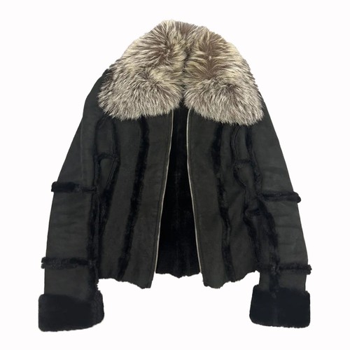 Vintage black shearling - vintage,