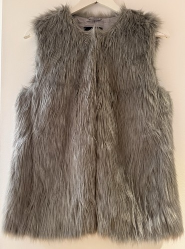 Bershka grey faux fur - bershka,