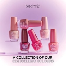 Technic Pinky Nudes Nail Polish Set 6pc Nude & Pink Shades UK Beauty Gift