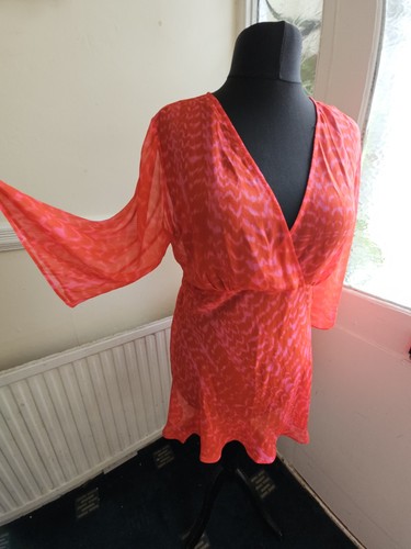Bhs red pink chevron plisse - bhs,