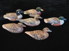 6 x Hand Painted Wooden Ducks 