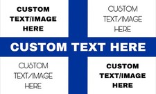 CUSTOM CHELSEA FOOTBALL FLAG. 5FT X 3FT. ANY IMAGE/TEXT. FREE DELIVERY.