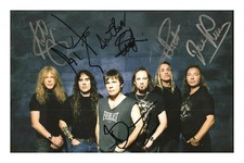 Iron maiden signed photo - a4,
