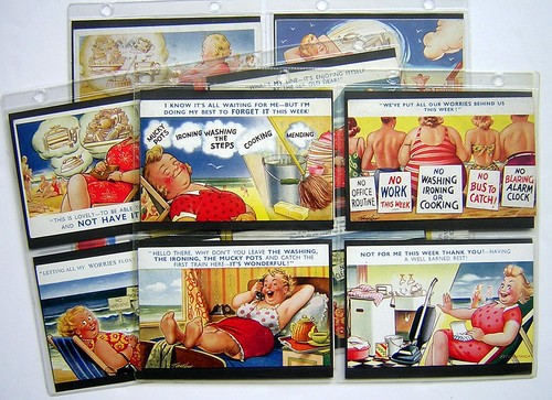 Vintage comic seaside - vintage,