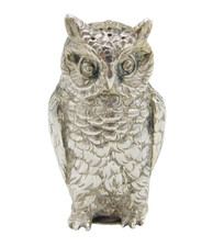 Sterling Silver Novelty Owl Form Pepper Shaker Vintage c1970 London Import