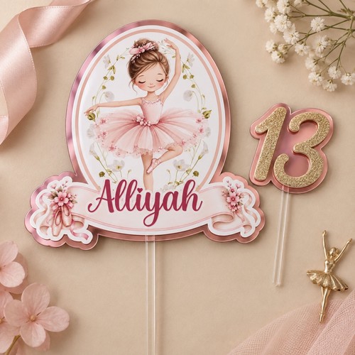 Ballerina personalised cake - ballerina,