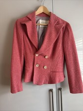 Twenty8twelve Designer Asymmetric Jacket Red Boucle Type Size 10