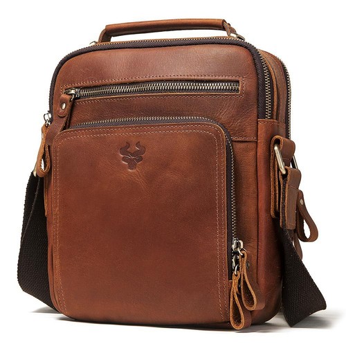 Men leather single shoulder - leather, single-shoulder
