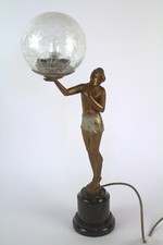 Art Deco Spelter Lady Lamp