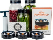 The Easy Fermenter 3 Wide Mouth Fermenting Lids + The Oxygen Extraction System
