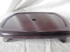 Vintage Hand Made Chinese Wooden Bonsai Tree/Plant Stand Deep Red Gloss