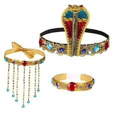 3x Egyptian Costume Accessories Egypt Queen Headdress for Holiday