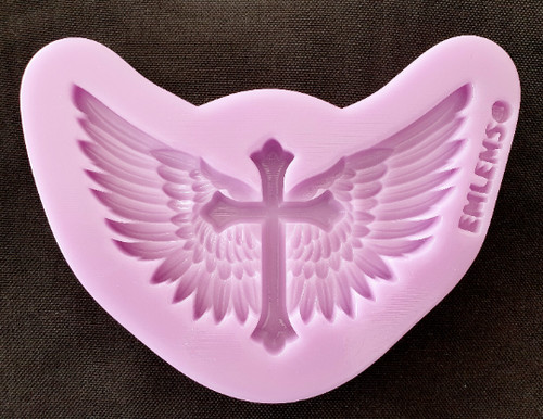 Cross angel wings silicone - on,