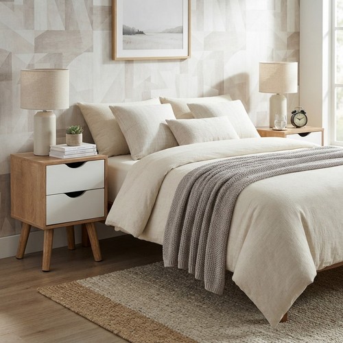 Sleek drawer bedside units - bedside,