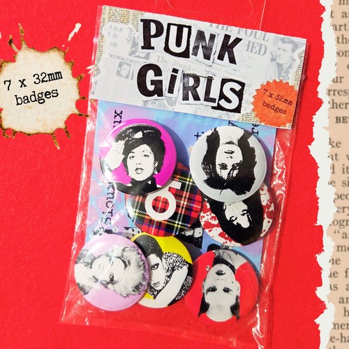 New punk girls badges - new,