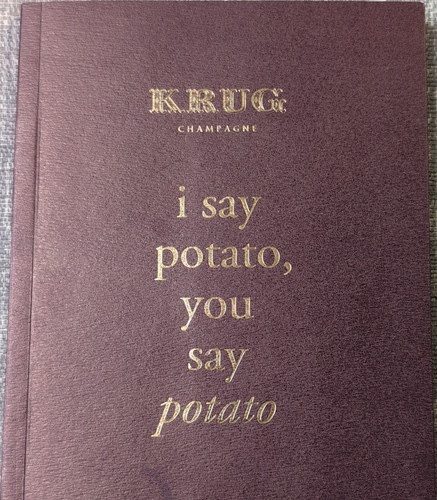 Krug champagne say potato - champagne,