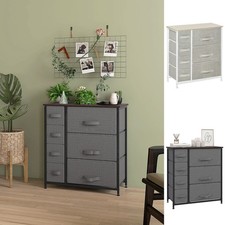 7 Chest of Drawers Fabric Drawers Bedroom Dresser with Metal Frame