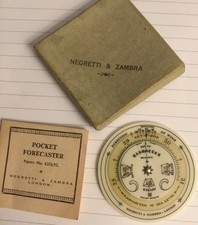 Antique Negretti & Zambra Pocket Forecaster – Early 20th Century, Boxed