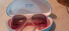 Escada Sport Pink Sunglasses In Case, Case Scratched And Marked