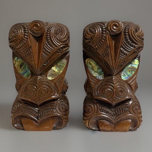 Maori tiki head - tiki, wood