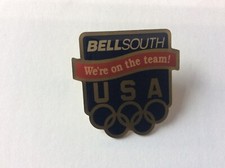 Olympic Games 1996 Bell South Sponsor Pin - We’re on the Team Banner