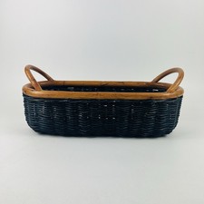 Dansk Basket Large Blue Two Handled Bread Oblong  Sturdy 17" L x 7" W x 6" H