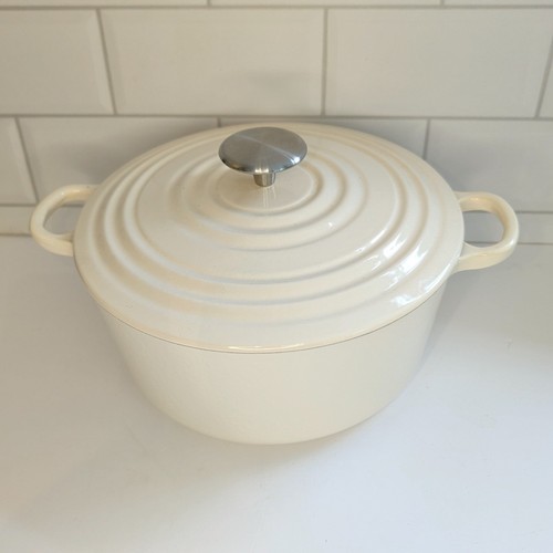 Cream enamelled cast iron - cast,