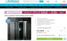 Atlas Quadrant with Sliding Doors 1000 Shower Enclosure / Bathstore Shower Enclo