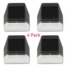 4 Pack Solar Powered Wall Fence & Post Lights LED Garden Security Super Bright