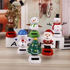Snowman Christmas Solar Dancing Toys Santa Swing Figurines  Car Interior