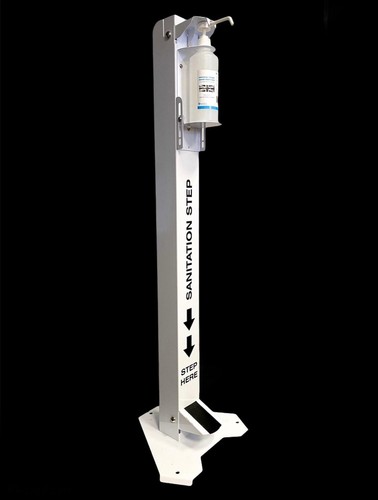 Hands free sanitiser dispenser - hands,