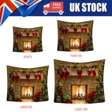 Christmas Fireplace Backdrop