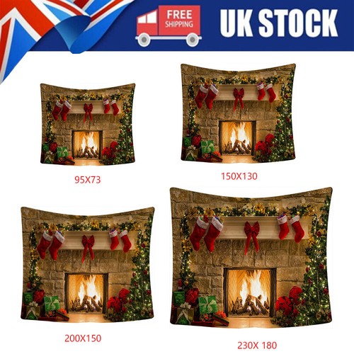 Christmas fireplace backdrop - christmas,