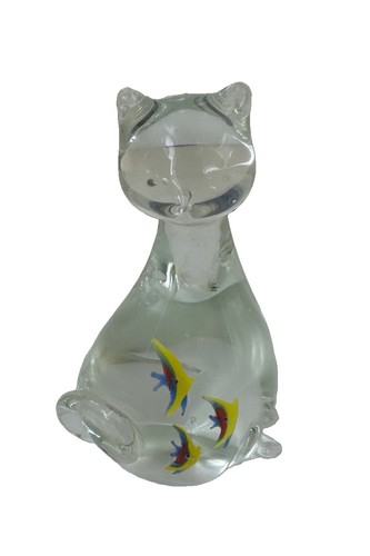 Vintage blown glass - vintage, cat