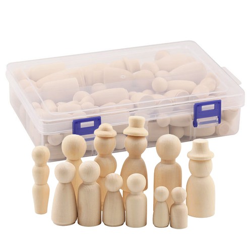 55pcs wooden peg dolls - 55pcs,