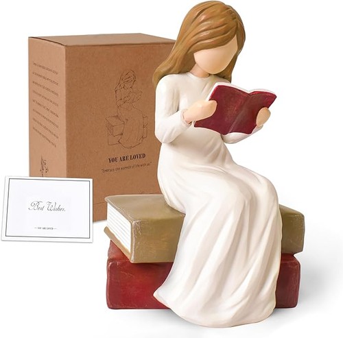 Book lover reading sculpture - book,