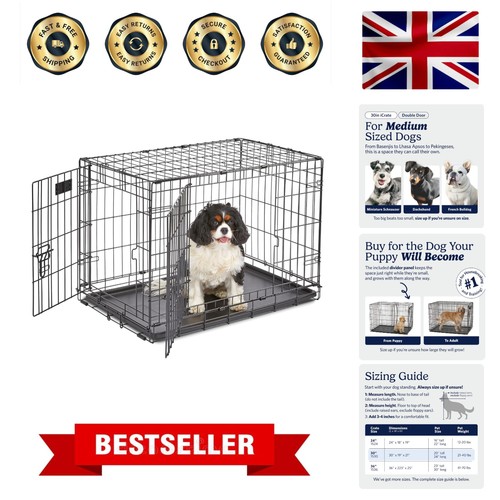 Inch two door folding dog - 30-inch, two-door
