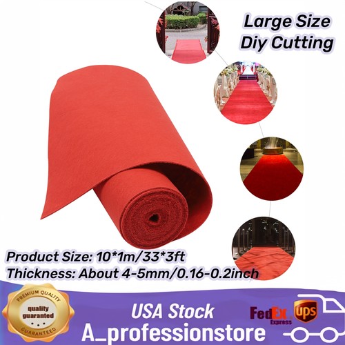 33ft red carpet runner - red,