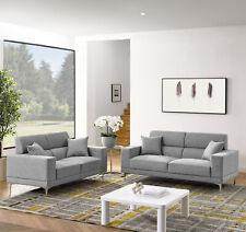 Viva Sofa, Grey Fabric Settee