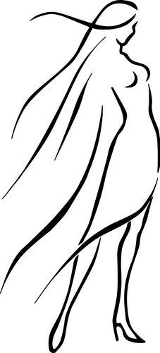 Woman silhouette decal - woman,