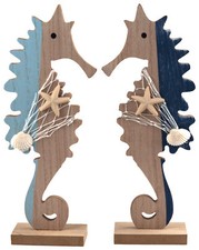 Wooden Seahorse Sculpture
