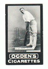 Ogden's Tab Cigarette Card 1901 General Interest B Series #126 C B Fry Cricketer