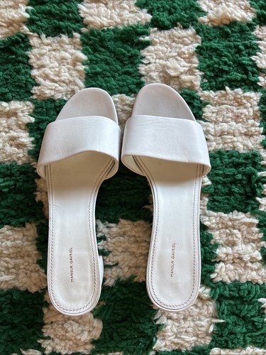 Mansur gavriel white mule - mansur,