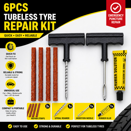 Tire repair kit motorcycle car - kit,