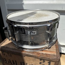 Free P&P. 14x6” Session Pro Chrome Snare Drum. 14”. Remo Ambassador Coated Head
